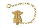 Picture of Single Gold-Filled Yellow RN Caduceus Pin Guard